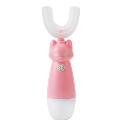 China Oral Cleaning U Shaped Toothbrush Child Aged 2-14 Years Old Children Dry Battery Electric Toothbrush for sale