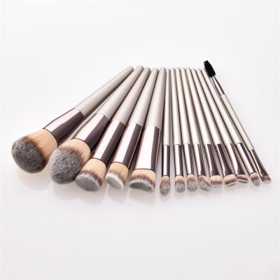 China Champagne Gold Makeup Brush Kit Luxury Blush Premium Synthetic Concealer Eyeshadow Makeup Brush Set for sale