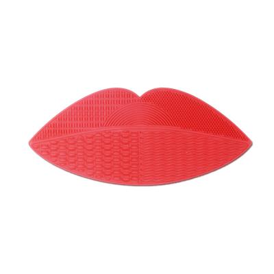 China Portable Foundation Eyeshadow Lip Makeup Brush Scrubber Board Wash Brush Gel Cleansing Tool Silicone Scrub Pad for sale