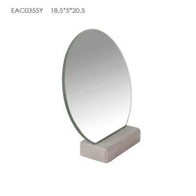 China Personalized Mirror Cement Holder / Cement Desk Accessories For Interior Decoration for sale