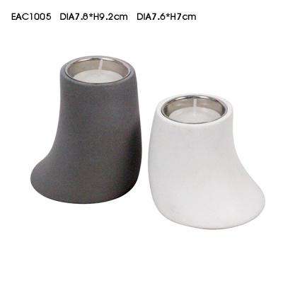 China Natural tealight Concrete Candle Holder Round For Christmas Decoration for sale