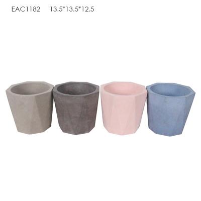 China Geometric colorful small plant pots indoor unique for house decor for sale