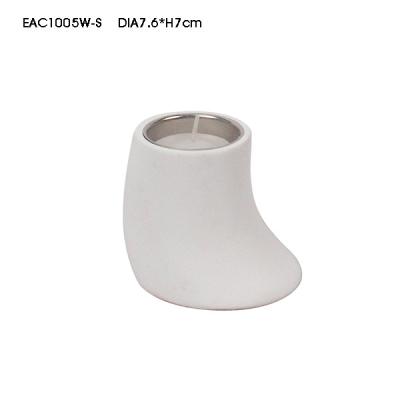 China Sock White Candle Stands For Fireplace / Home Decorative Candle Holders for sale