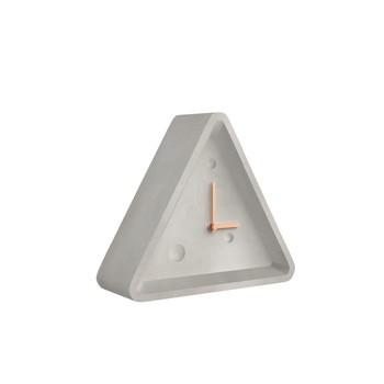 China Triangle light gray concrete wall clock table round with 1688 movement for sale