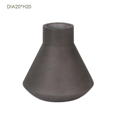 China Subuliform Decorative Concrete Planters / Round Bottleneck Cement Flower Vase for sale