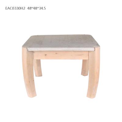 China Light Grey polished Concrete Desk Multifunctional OEM 48cm × 48 cm × 34.5 cm for sale