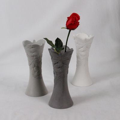 China White Handcrafted Pillar Vases For Wedding Centerpieces 8.7cm × 12.2cm for sale