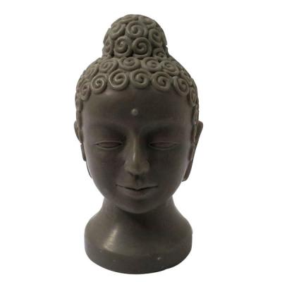 China Color Spray Temples Concrete Buddha Head Ornaments For Celebration for sale