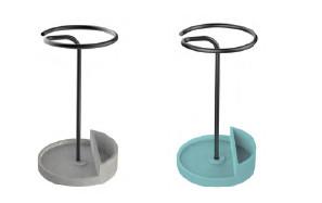 China Customized Colorful Wet Concrete Umbrella Holder Home Decor With Metal Standing for sale