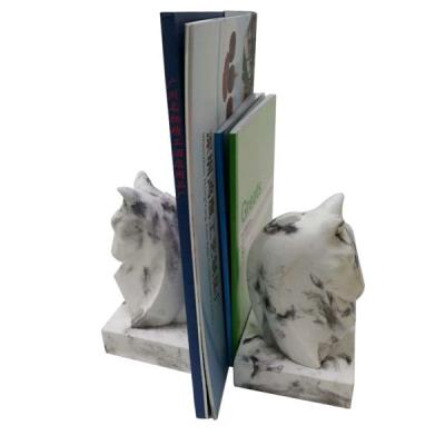 China Decoration Marble Concrete Bookends 2 Pcs For Study Room 7.6×9.5×16CM for sale