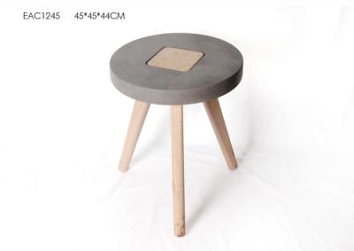 China Urban Design Concrete Stool And Wooden Stool Concrete Side Table for sale