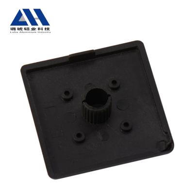 China Industrial Plastic Nylon Cover Black Profile End Cap For Industrial Aluminum Profile for sale