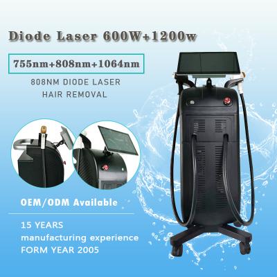 China Hot selling vertical powerful permanent hair removal beijing huacheng 808nm diode shr laser body hair removal machine for sale