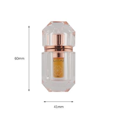 China Empty Cosmetic Crystal Glass Bottle Attar Crystal Oil Perfume Bottles Luxury Arabic Fancy Oil Crystal Bottle Custom Tola for sale