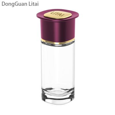 China Perfume Packaging Embossed Debossed Logo Surlyn PP PE ABS Plastic Perfume Cap For Glass Bottle for sale