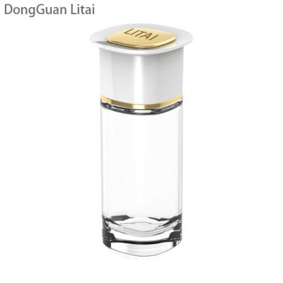 China Non Spill Polish Hand Finish Professional Design PP Cosmetic Glass Inner Fragrance Bottles Covers for sale