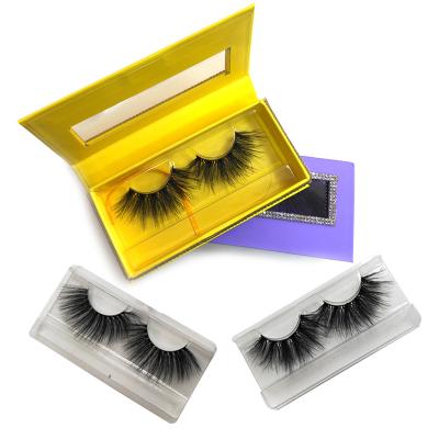 China affordable wholesale price 3d10mm faux mink eyelashes private label custom 9D effect and eyelash packaging box mink whips fan eyelashes for sale