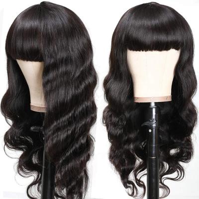 China Can be 2021 hot sale good quality long hair dyed with bangs body wave lace wig perukcca teguran perukcca frontal 100% peluca for sale