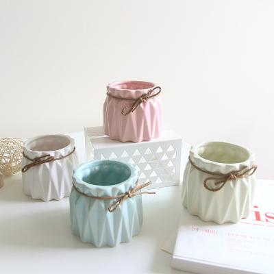 China Wholesale Indoor Small Mini Ceramic Flower Pot Modern Ceramic Flower Pot Decoration for sale