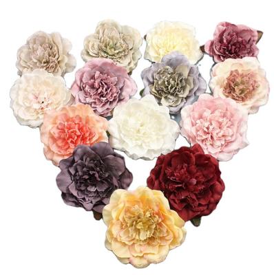 China Retro Large Peony Flower Camellia Celebration Artificial Flower European-style Artificial Wedding Silk Flower for sale