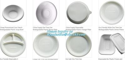 China Placas disponibles del almidón de maíz, envase de comida biodegradable del almidón de maíz, bandeja biobased de la comida en venta