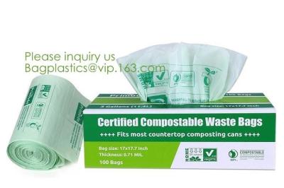 China Hospital Medical Custom Cassava Scented Compostable Eco pack Bio Degradable Garbage Bags With Logo, Bagease Bagplastics for sale