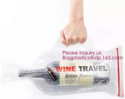 China Bolso del viaje de la burbuja del protector de la botella, bolso del viaje del viaje con el interior de la burbuja y ks dobles, bolso del viaje de la manga - piel interna en venta