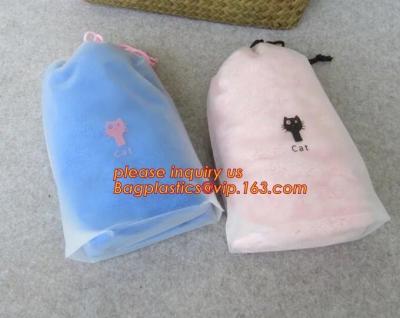 China La bolsa de poliéster biodegradable del lavadero del lazo, bagease de encargo del bolso de lazo de la bolsa de poliéster del bolso plástico del lavadero del LDPE de la secuencia del algodón en venta