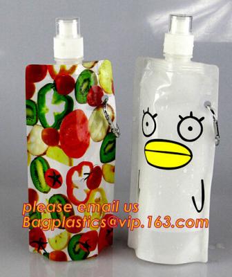 China Bolso plegable modificado para requisitos particulares de la botella de agua/de agua de los deportes del logotipo/bolso plegable para el viaje, botella de agua plegable/bolso de agua del plegamiento en venta