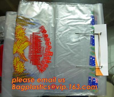 China Bolsos impresos de encargo del embalaje del pan del wicket del plástico transparente/wicket plástico b plástico del pan de la panadería del wicket Bags/PE del pan de la comida en venta