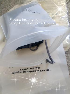 China Bio bolso plástico degradable de la cremallera del PLA del almidón de maíz, bio k bolsos abonablees plásticos verdes degradables del estiércol vegetal en venta