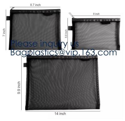 China Los casos de nylon multiusos de Mesh Cosmetic Bag Makeup Travel dibujan a lápiz a los organizadores del viaje del caso, bolsa para las oficinas viajan Accessor en venta