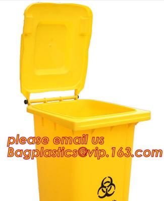 China Bote de basura cubo de la basura industrial, HDPE que bote de basura plástico al aire libre cubo de la basura plástico de la calle con el pedal, BAGPLA del litro del control en venta