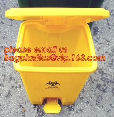 China cubo de la basura plástico recogido basura inútil sanitaria del soporte de la calle 50L, 240 L cubo de la basura médico del envase de basura de los botes de basura en venta