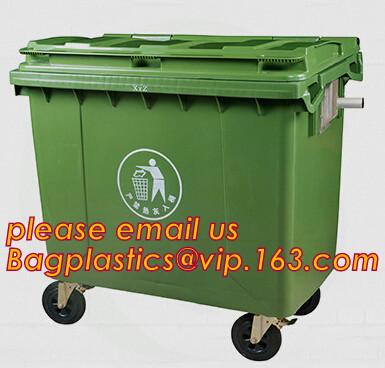 China 45L reciclan el cubo de la basura reciclan el compartimiento de basura/los botes de basura del hospital, cubo de la basura de basura al aire libre del HDPE resistente móvil 120 lite en venta