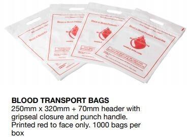 China Blood Transport Bags, first aid bag pac Pre-Printed Poly Bags For Disposing Waste. Plastic Bags For Health Applications for sale