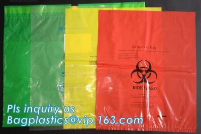 China Bolso inútil médico del biohazard de la basura de la esterilización del Biohazard de la réplica de la bolsa del hospital médico disponible de los bolsos, bagplastics en venta