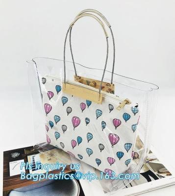 China bolso claro del adolescente del bolso de la manija del anillo del bolso del pvc, bolso del caramelo del bolso del PVC Jelly Tote, bolso de la playa, portador de la manija, bolso en venta