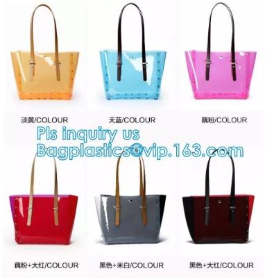 China Trabajo Tote Shoulder Bag Womens Handbag, bolso transparente del verano de las mujeres del pvc, bolsos de la seguridad del bolso de compras del PVC del comprador del totalizador en venta