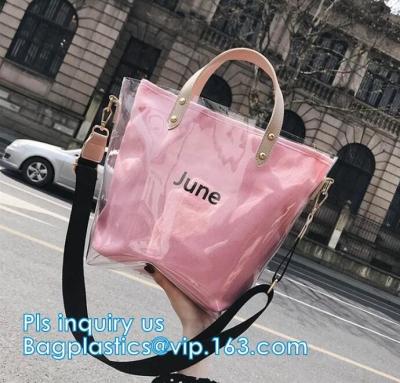 China el bolso olográfico transparente del bolso del pvc, el bolso y las señoras del hombro lanzan el bolso con una honda, gelatinan el bolso de la señora del pvc de la moda en venta