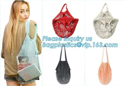 China Bolso Tote Bag que hace compras para las comidas, bolso de Mesh Net del algodón de red amistoso del algodón del comprador del supermercado del algodón de la malla del eco reutilizable del bolso en venta