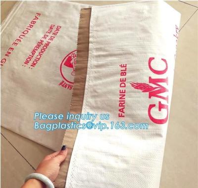 China el bolso tejido los pp laminado para la industria, bolsas de papel del papel de Kraft laminó los bolsos alineados polivinílicos tejidos de Kraft del saco con su propio logotipo en venta