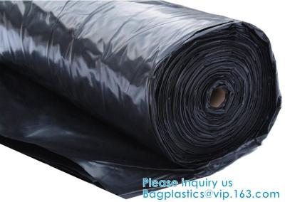 China Láminas de plástico de 6 Mil Polyethylene Sheeting Roll Black, lona plástica, pajote plástico, barrera de la mala hierba, humedad concreta en venta