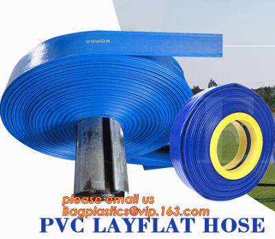 China Swimming Pools, Reinforced PVC Discharge Hose, Heavy Duty Lay Flat Pool Drain Water Transferring for sale