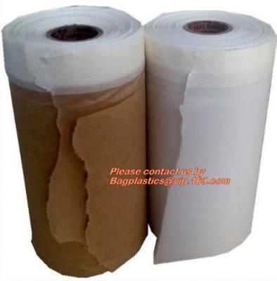 China Cinta adhesiva fácil del papel adhesivo, película que enmascara DE PAPEL de fines generales de la cinta adhesiva de Brown para la máscara rápida de la pintura del coche en venta