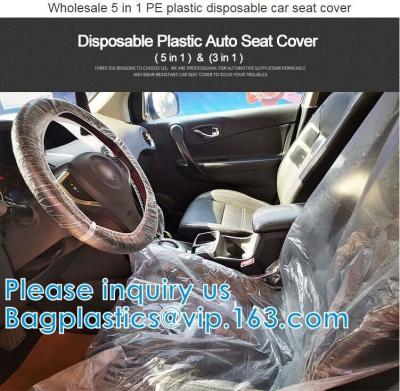 China Accesorios interiores del estiércol vegetal del coche del piso de la funda de asiento biodegradable de Mat Auto Disposable Steering Wheel que dirigen bolsos del neumático en venta