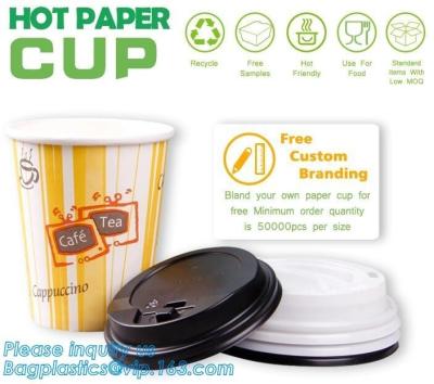 China Taza biodegradable de papel del café con la taza impresa aduana de papel de la tapa, la taza de papel de helado de 3oz 5oz 6oz 8oz y el paquete de la tapa del papel en venta