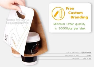 China El portador de la taza de papel, aduana se lleva al portador de la taza de café de 2 bebidas, soporte de vaso de papel disponible, disposa caliente del soporte de vaso/del papel en venta