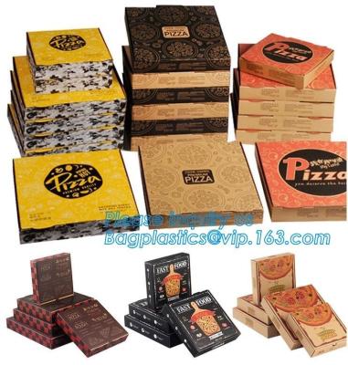 China La categoría alimenticia barata de 9 pulgadas modificó la caja acanalada negra de la pizza para requisitos particulares del cartón, caja impresa de la pizza del papel de cartulina acanalada en venta