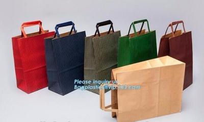 China bolsas impresas a todo color de lujo de alta calidad por encargo de la hoja de oro del logotipo con el ojeteador, bolsa para tomar los tallarines en venta